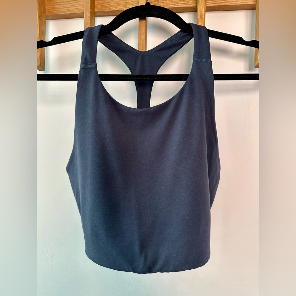 Girlfriend Collective Navy Sports Bra
